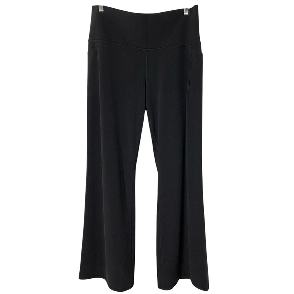 Athleta Salutation Stash Flare Pants Black High Rise New Yoga Gym Plus Size EUC - Picture 8 of 16